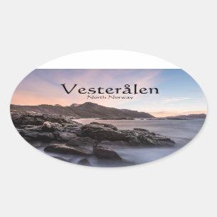 Noorwegen Vesterålen Zeegezicht Ovale Sticker
