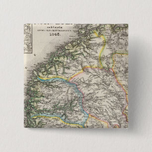 Noorwegen Vierkante Button 5,1 Cm
