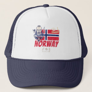 Noorwegen Viking  vlag en schip Souvenir Trucker Pet