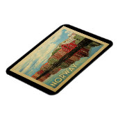 Noorwegen Vintage Travel Magneet (Linkerzijde)