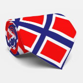 Noorwegen vlag patroon stropdas (Opgerold)