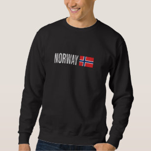 Noorwegen Vlag Souvenir - Retro Norwegian Design Trui