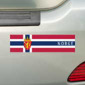 Noorwegen Vlag / Wapen Bumpersticker (Op auto)