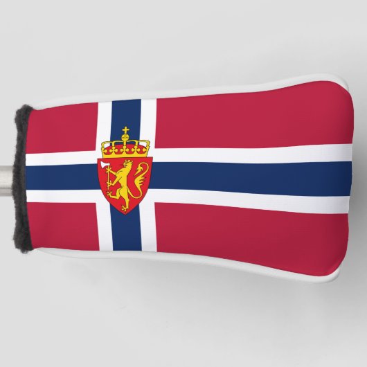 Noorwegen Vlag / Wapen Golfheadcover (Voorkant)