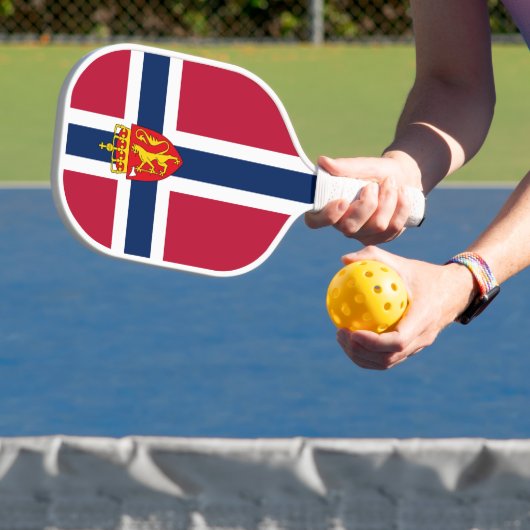 Noorwegen Vlag / Wapen Pickleball Paddle (Insitu)