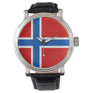 Noorwegen Watch - de vlag van Noorwegen Horloge