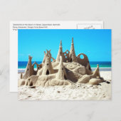 Noosa Beach Sandcastle Briefkaart (Voorkant / Achterkant)