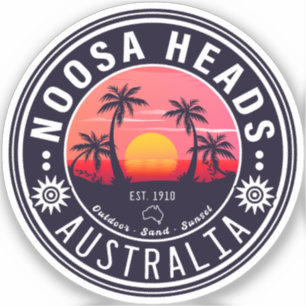 Noosa Heads Australië  Retro Souvenirs 80s Sticker