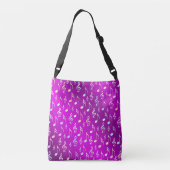 noot, muziek, metaal, bladmuziek, band, sleutel, crossbody tas (Achterkant)