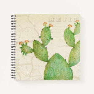 Nopal Cactus Waterverf Spiral Notitieboek
