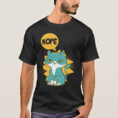Nope Annoyed en Lazy Cat Nope Cat T-shirt (Voorkant)