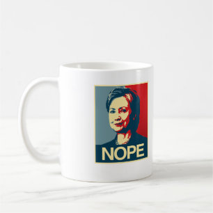 NOPE - Anti-Hillary Poster - Anti-Hillary - Koffiemok