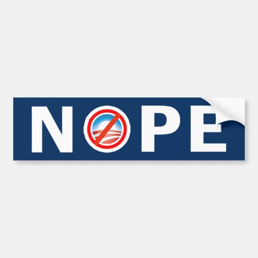 NOPE Anti Obama Bumpersticker (Voorkant)