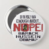 Nope Anti Obama Button (Voorkant /achterkant)