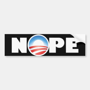 Nope anti-obama nobama bumpersticker