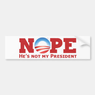 Nope anti-obama nobama bumpersticker