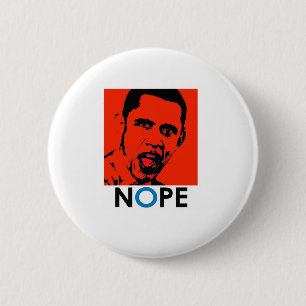 NOPE/ANTI-OBAMA RONDE BUTTON 5,7 CM