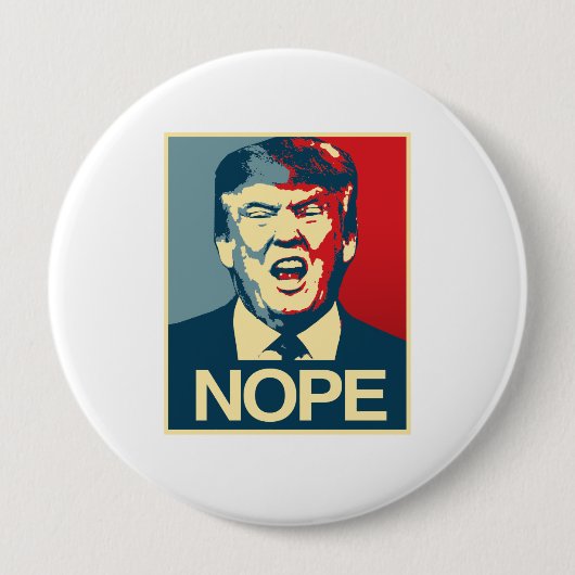 NOPE - Anti-Trump Poster - Anti-Trump - Ronde Button 4,0 Cm (Voorkant)