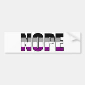 Nope Asexual Pride Flag Ace Pride Bumpersticker (Voorkant)