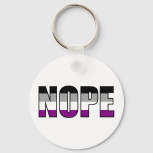 Nope Asexual Pride Flag Ace Pride Sleutelhanger