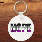 Nope Asexual Pride Flag Ace Pride Sleutelhanger (Voorkant)