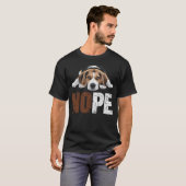 Nope Beagle Dog Lazy Pup Pet Owners Dog Lovers T-shirt (Voorkant volledig)