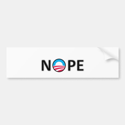 nope bumpersticker (Voorkant)