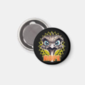 "Nope Cute Ostrich" Magnet Magneet (Voorkant / Achterkant)