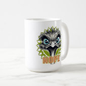 "Nope" Cute Ostrich Mug Koffiemok (Voorkant rechts)
