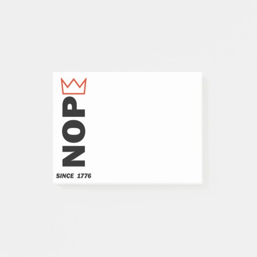 NOPE. Geen koningen. Post-it® Notes (Voorkant)