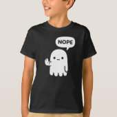 Nope Ghost | T-shirt drôle et minimal pour enfants (Devant)