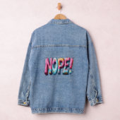 NOPE grappige kleurrijke tekst Denim Jacket (Hangar)