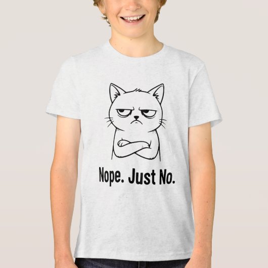 Nope Just No Cat Lover T-Shirt – Funny Gift  (Voorkant)