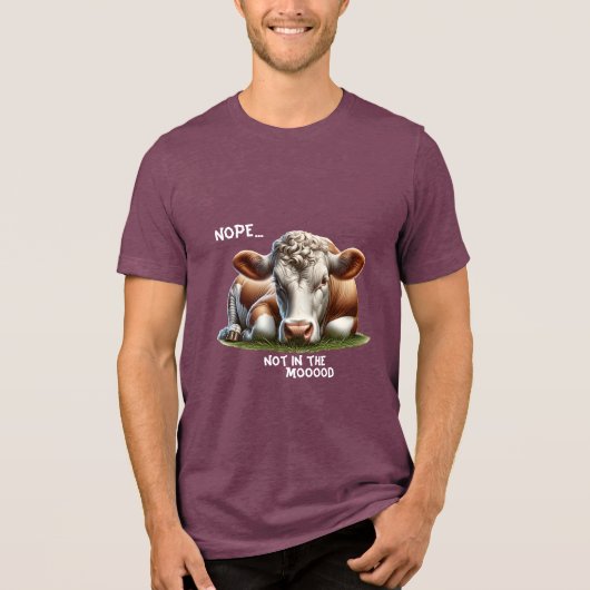 "Nope..." Koe woordspeling Tri-Blend Shirt (Voorkant)