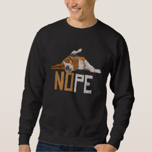 Nope Lazy Beagle Dog Puppy Pet Animal Fur Paw T-sh Trui