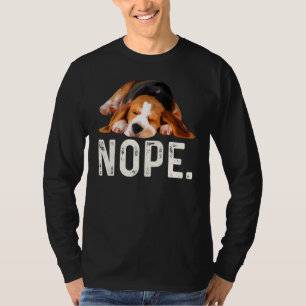 Nope Lazy Beagle Dog T-shirt