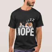 Nope Lazy Beagle  T-shirt (Voorkant)