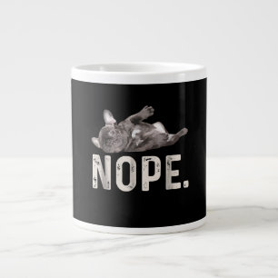 Nope Lazy French Bulldog Hondenliefhebber Gift Extra Grote Beker