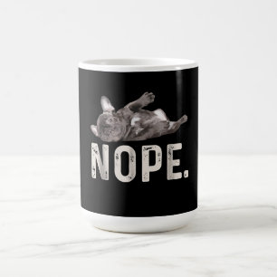 Nope Lazy French Bulldog Hondenliefhebber Gift Koffiemok