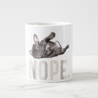 Nope Lazy French Bulldog Lover Gift Extra Grote Beker