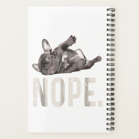 Nope Lazy French Bulldog Lover Gift Planner (Achterkant)