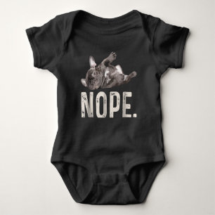 Nope Lazy French Bulldog Lover Gift Romper