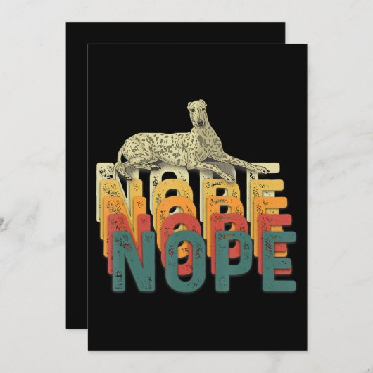 Nope Lazy Whippet Dog - Hondenliefhebber Gift Feestdagenkaart (Voorkant / Achterkant)