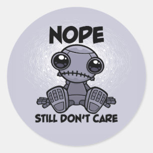 Nope maakt zich nog steeds geen zorgen over Schatt Ronde Sticker