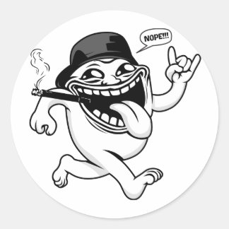 Nope Meme Ronde Sticker