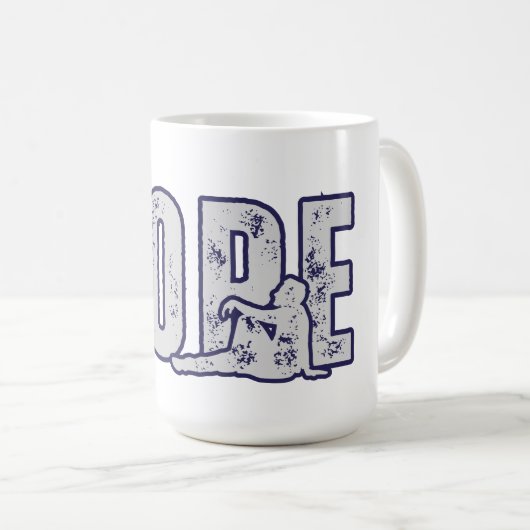 NOPE – Minimal Funny Mood Coffee Cup Koffiemok (Voorkant rechts)