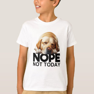 Nope, niet de gele labrador vandaag t-shirt