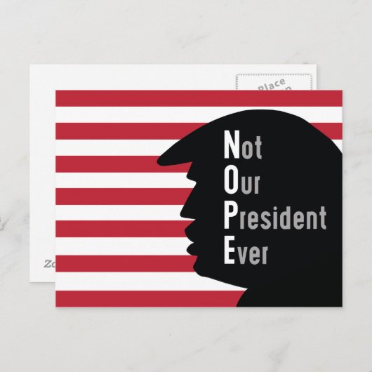 NOPE niet uit President Elke Briefkaart (Voorkant / Achterkant)