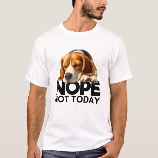 Nope niet vandaag Beagle T-shirt (Voorkant)