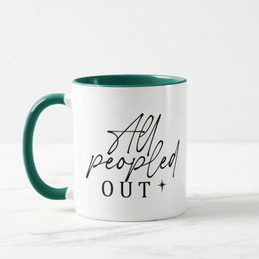 Nope niet vandaag grappige typografie introvert mok (Links)